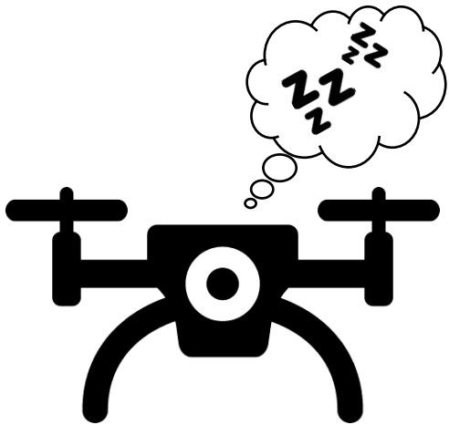 Drone em modo de repouso