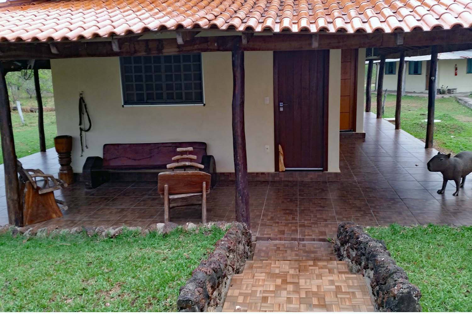 Entrada para a casa de hóspedes