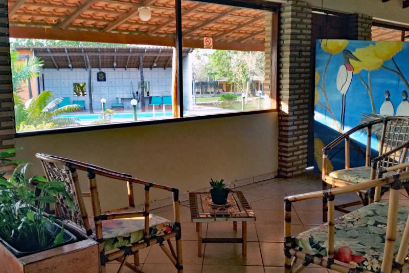 Sala de relaxamento do hotel