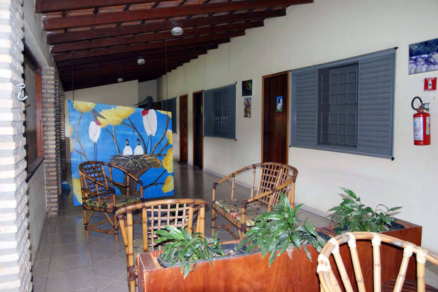 Varanda na pousada